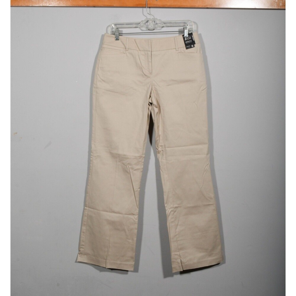 NWT New York & Co 7th Avenue Pant Beige Tan Bootcut Dress Pants Stretch Sz 6